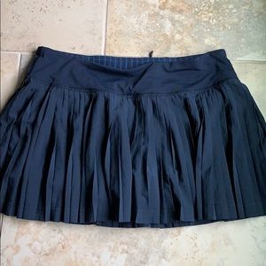 Navy Pleat to Street Run Skirt